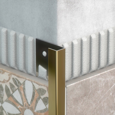 Наружный профиль для керамической плитки ZKK, нержавеющая сталь шлифованная