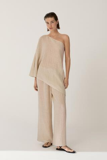Massimo Dutti Асимметричный топ, экрю