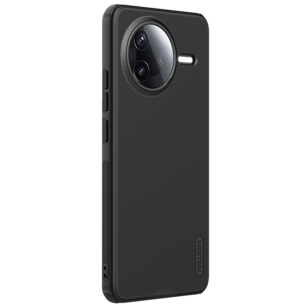 Усиленный чехол черного цвета от Nillkin для Xiaomi Poco F7 Pro и Redmi K80, серия Super Frosted Shield Pro