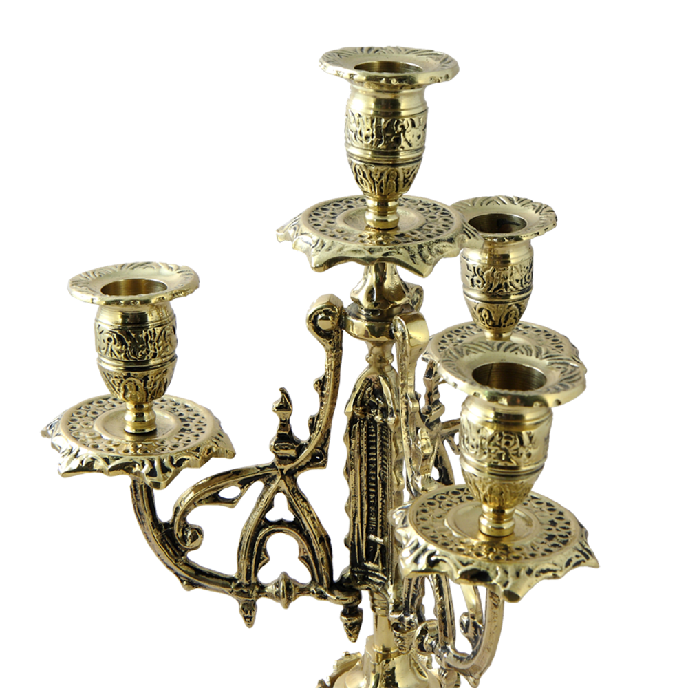 Bello De Bronze Канделябр Кафедрал 4 рожковый, золото