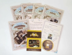 Семейная родословная книга "Манускрипт", натуральная кожа (синяя)