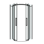 Душевое ограждение Grossman Classic 301.K33.04.9090.21.00 (90х90х195) четверть круга,раздвижная,черный матовый,стекло прозрачное, 1 место