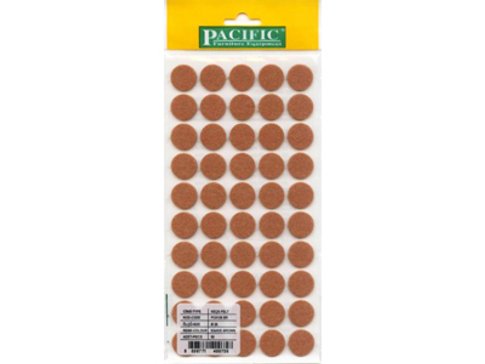 Подпятник фетровый Pacific PC 6120 BR d=20 мм коричневый (50/600) (на листе-48) 091018