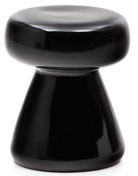 Manya Приставной столик из черной керамики Ø 38 см Испания