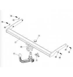 Фаркоп Westfalia 341024600001 Suzuki Vitara, SX4 2013-(паспорт и сертификат в комплекте)(без электрики)