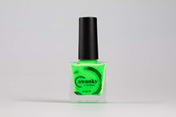 Лак для стемпинга Swanky Stamping №015, неоново-зеленый , 10 мл.