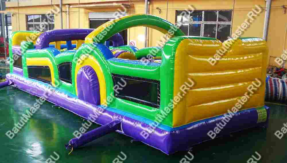 Надувной батут "Длинная полоса препятствий" 10*4*3 м