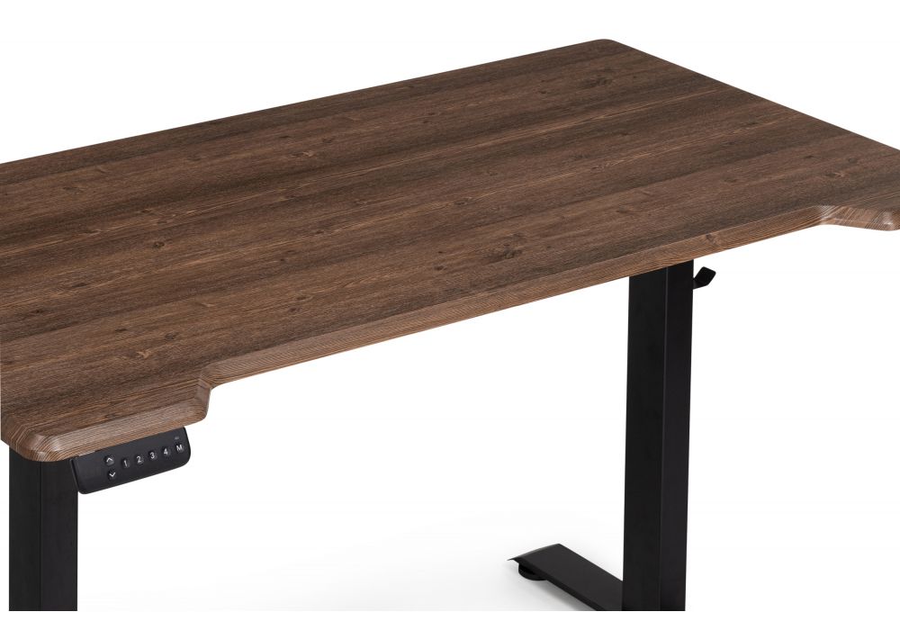 Компьютерный стол Маркос с механизмом подъема 140х80х75 черный / кантри орех