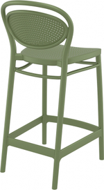 Стул пластиковый полубарный Siesta Contract Marcel Bar 65, оливковый