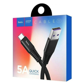 Кабель USB - Type-C Hoco X22 (оплетка ткань) Черный
