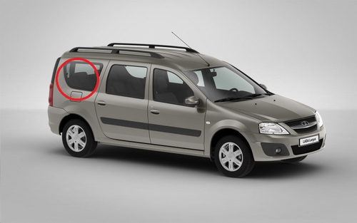 Стекло боков.задн.глухое Lada Largus прав. (на крыле) (KMK Glass)