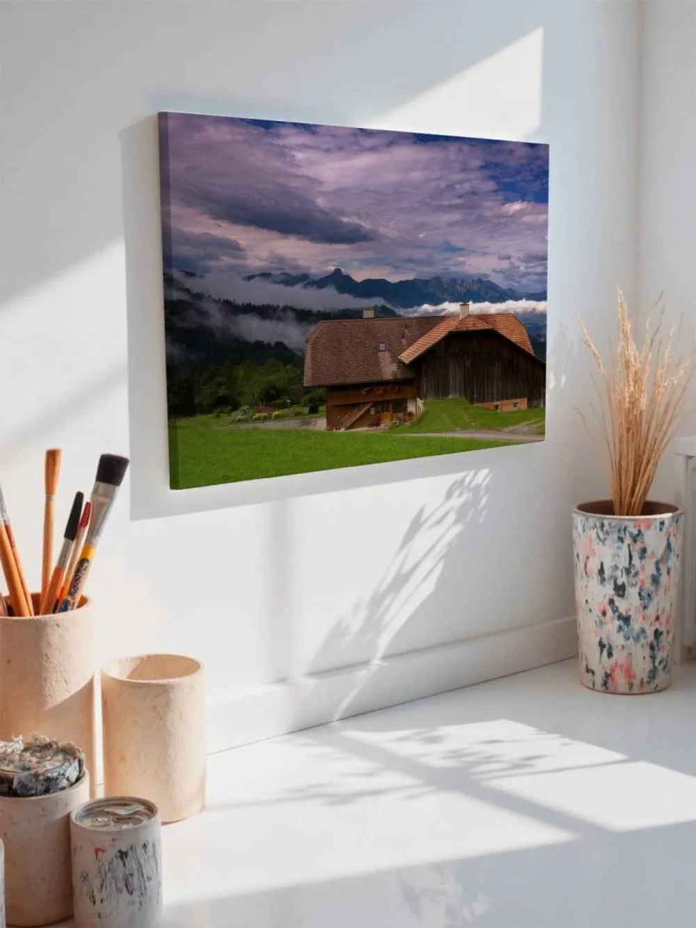 Картина на стену 40 X 50 Дом в горах