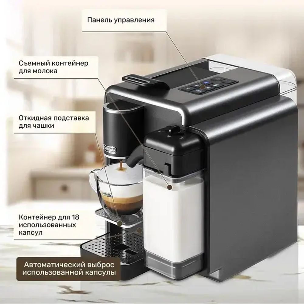 Кофемашина капсульная Caffitaly System S22 EVO Quadra Titanium (титан/серая)