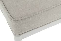 "Касабланка" угловой модуль плетеный из роупа, каркас алюминий светло-серый (RAL7035) муар, роуп серо-коричневый 23мм, ткань бежевая 15052