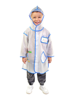 Плащ-дождевик детский ЗОО с капюшоном для мальчика и девочки на кнопках РEVA рост 90-100 см, M, 55 см, в АССОРТИМЕНТЕ