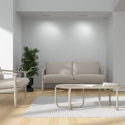 DK2532-WB Встраиваемый светильник SPACE со светодиодом под шпатлевку L240mm 220V 20W 38° 4000К IP20 белый/черный алюминий