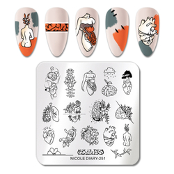 Nicole Diary, Пластина для стемпинга 6*6 см 52064 ND-251, 1 шт
