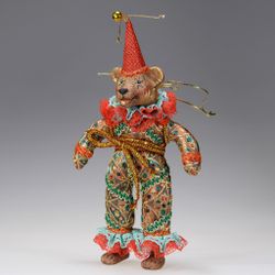 Ёлочная игрушка Медведь Клоун