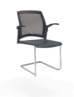 Rewind стул на кантилевере со спинкой-сеткой