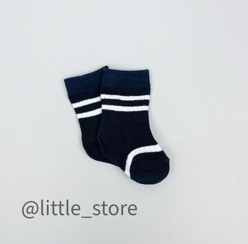 Носочки "Полоска" хлопковые, Черные