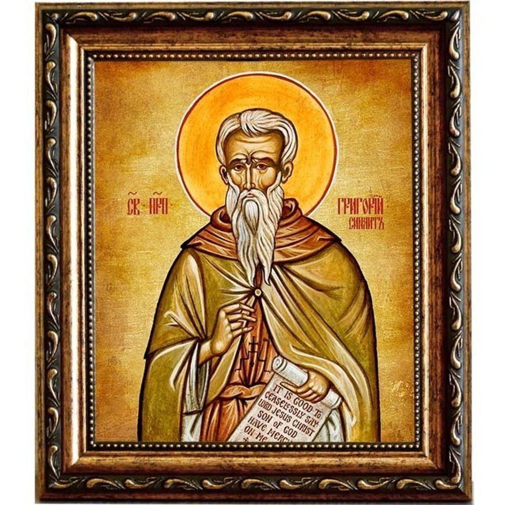 Григорий Синаит преподобный. Икона на холсте.