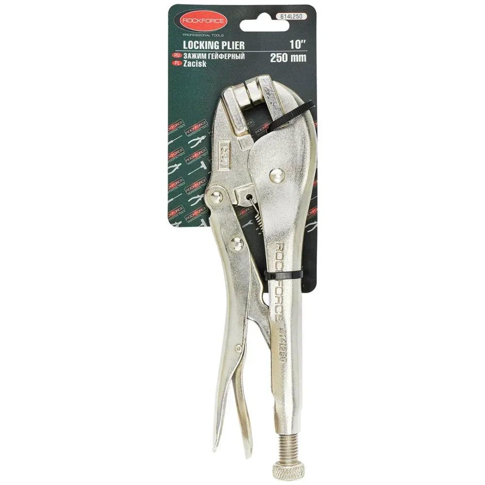 Зажим гейферный специальный с ''точечный''10''-250мм RockForce##Rock FORCE RF-614L250
