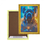 Алмазная мозаика Alingar, на подрамнике, с полным заполнением, (глянц), 20х30 см, 20 цветов, "Грозный пес"