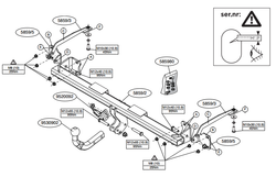 Фаркоп Brink (Thule) 585900 для Ford Transit Connect (2013 - )(паспорт и сертификат в комплекте)(без электрики)