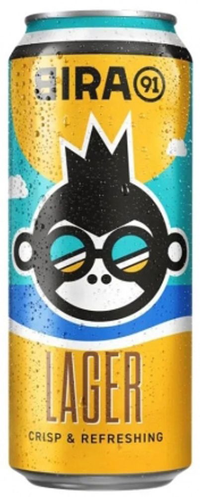 Пиво Бира 91 Лагер / Bira 91 Lager 0.5 - банка