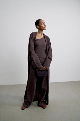 Кардиган ROMEE длинный, ардезия