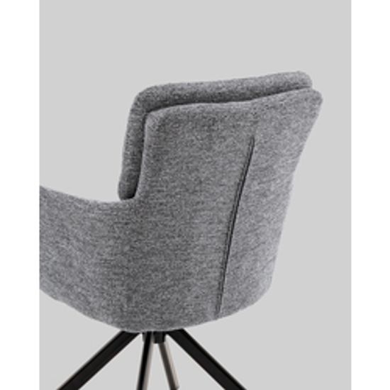 Стул обеденный, крутящийся Rue темно-серая ткань