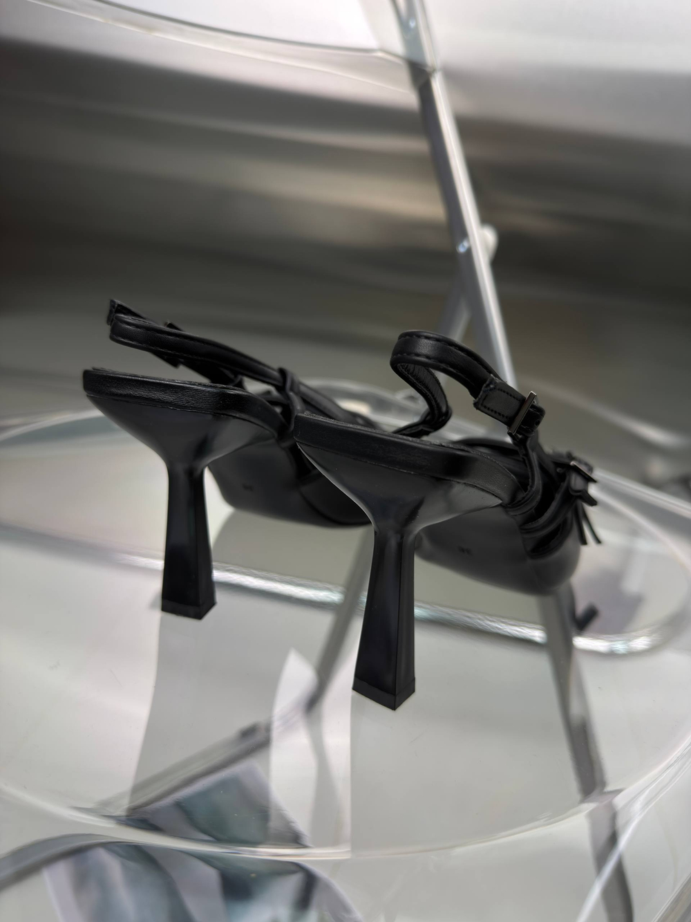 Туфли женские экокожа арт. 258-7 цвет "чёрный"