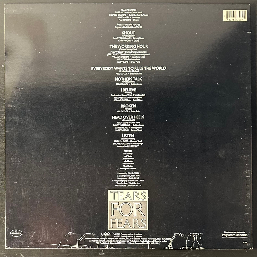 Tears For Fears ‎– Songs From The Big Chair (США 1985г.)