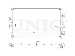 Радиатор кондиционера UNIO RAD-30042