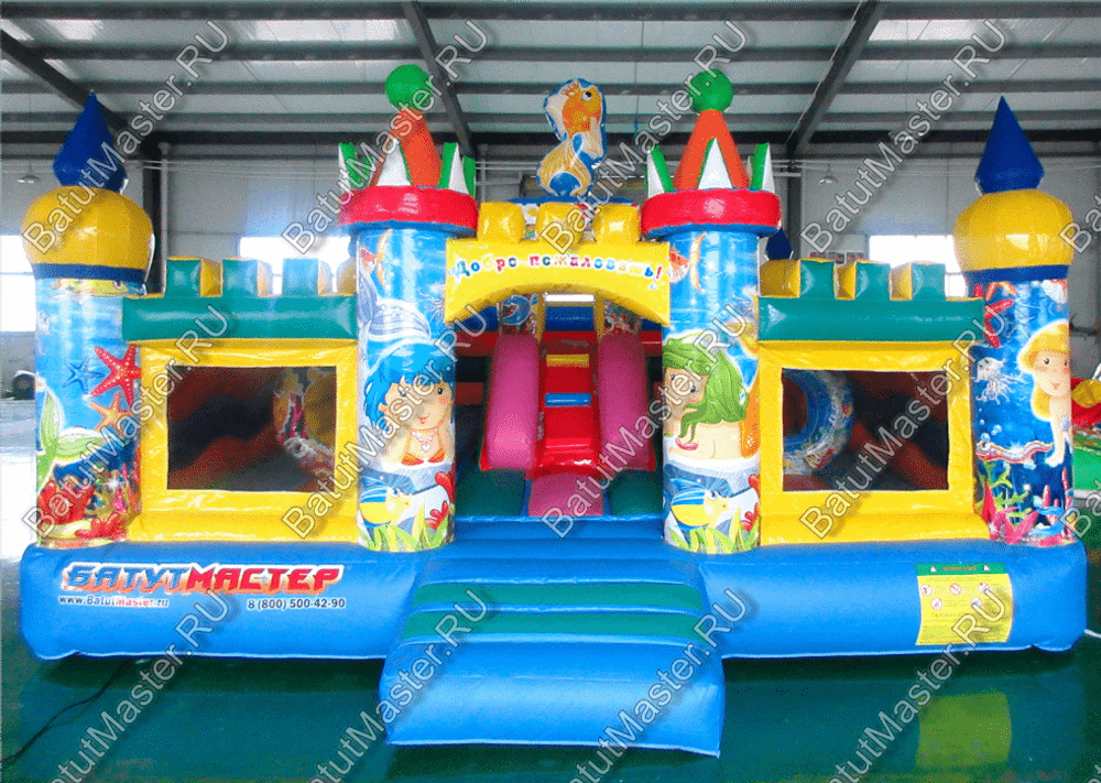 Коммерческий надувной батут "Приключения на море" 6*5*2,8 м