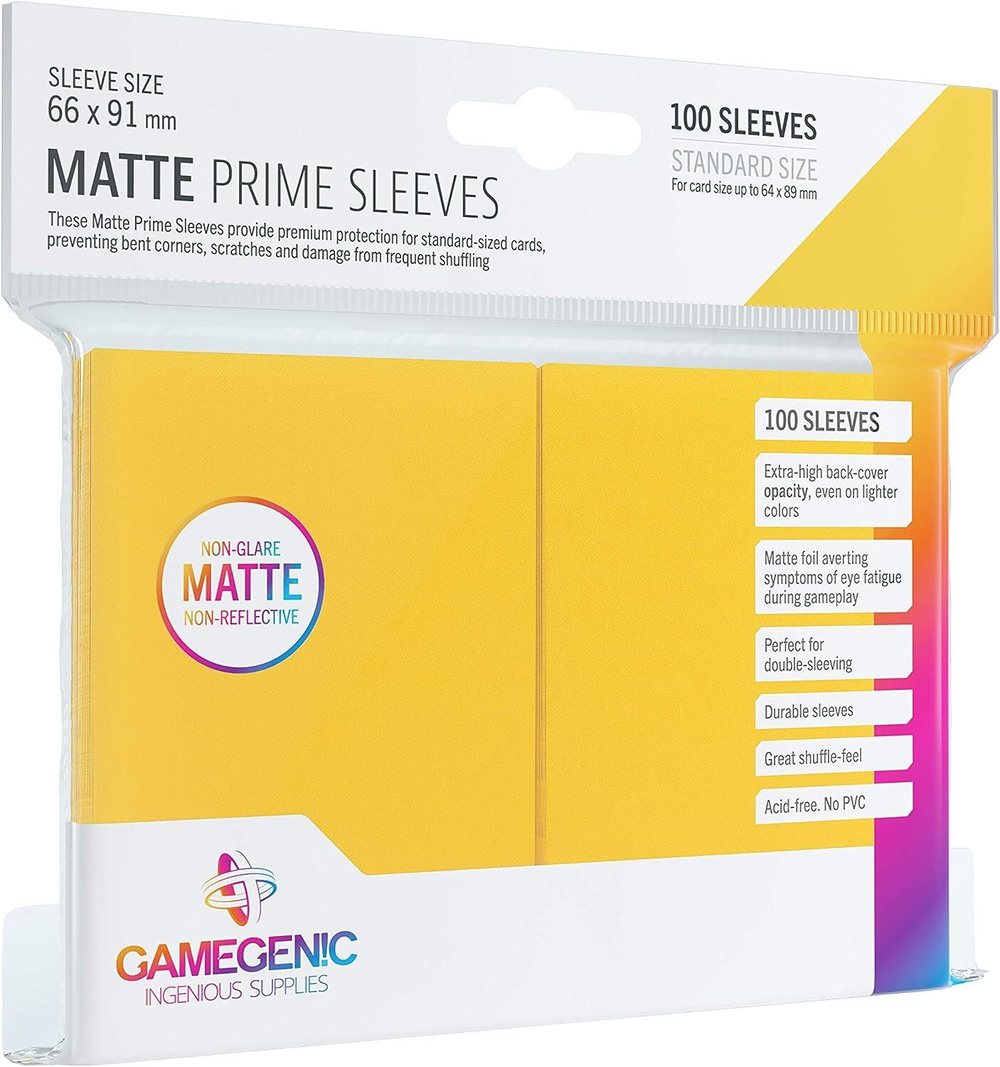 Протекторы для карт Matte Prime Sleeves Yellow (100)