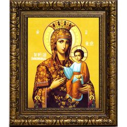 Самонаписавшаяся (Продромитисса, Ясская, Молдавская Афонская) икона Божьей Матери. Икона на холсте.