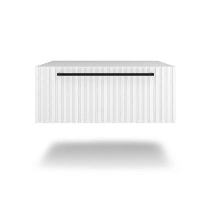 Тумба прикроватная подвесная GROSS 6100 эко (Белая-р.Черная)