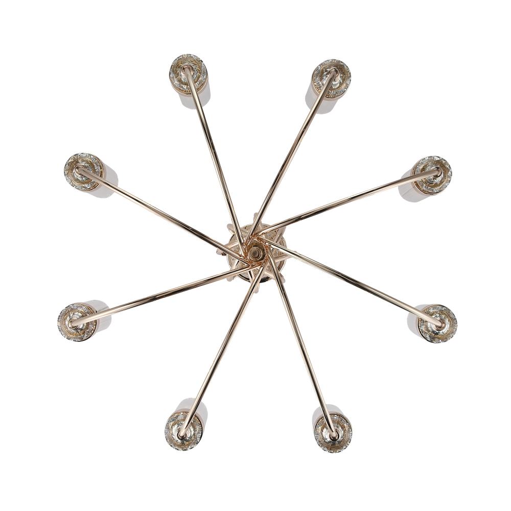 SL1402.203.08 Люстра подвесная ST-Luce Латунь/Прозрачный E14*8 40W ЭЛЕГРА