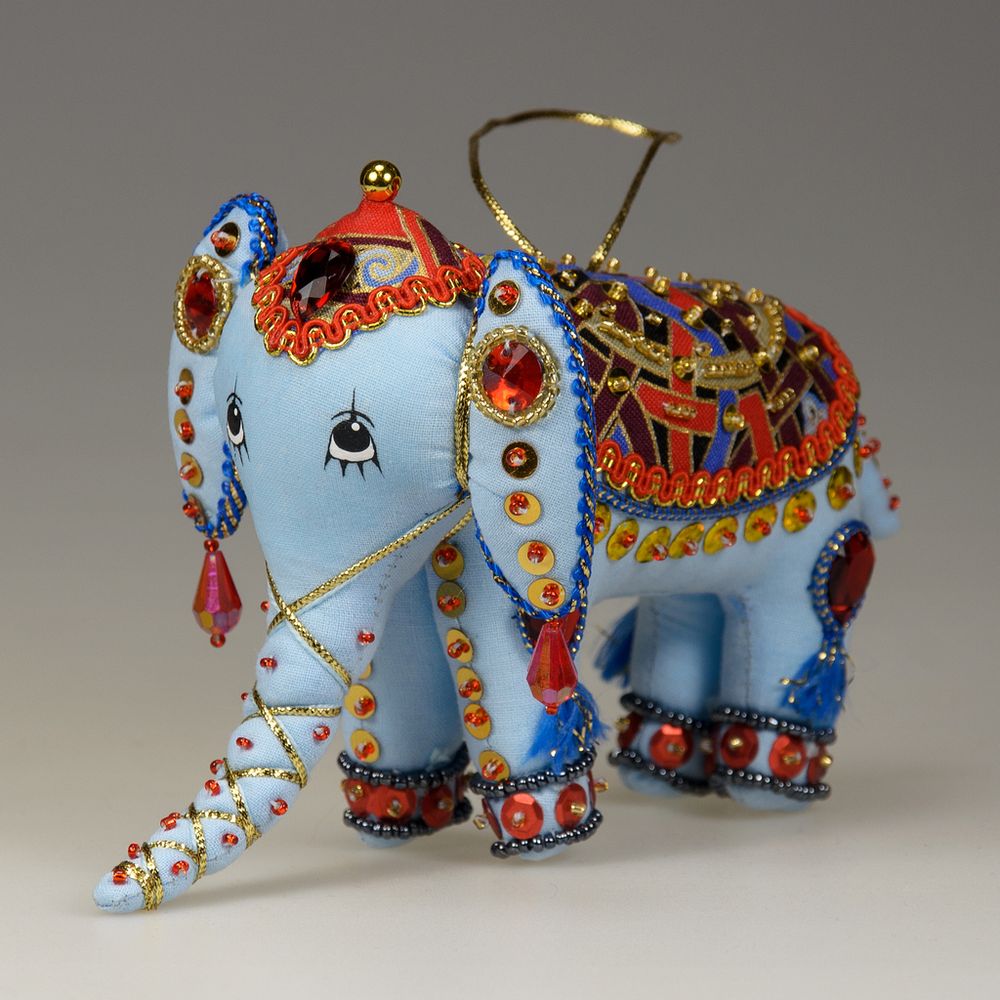 Бисерная ёлочная игрушка Индийский Слон