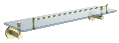 5521-S Полка стеклянная 1-ярусная  (Мат. Золото) ViEiR  (12/1шт)