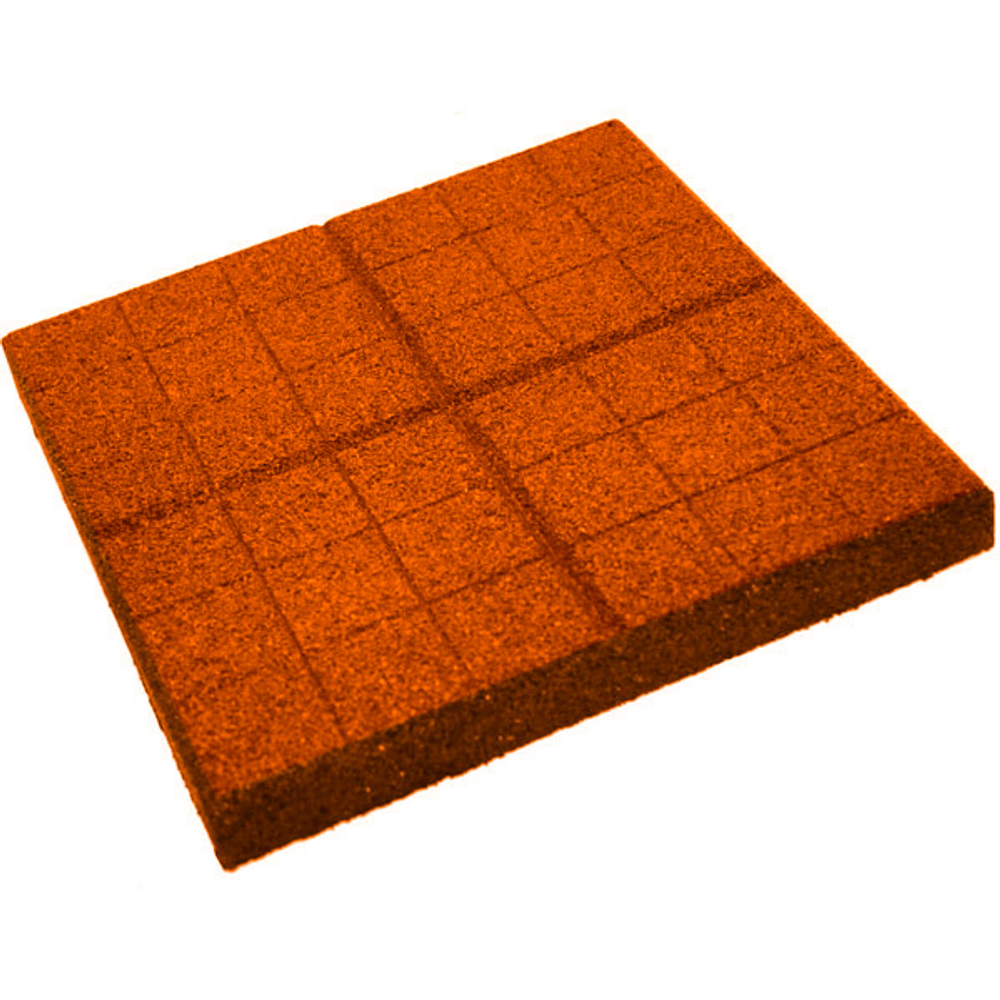 Резиновая плитка «Сетка» 350х350x30 мм Оранжевая