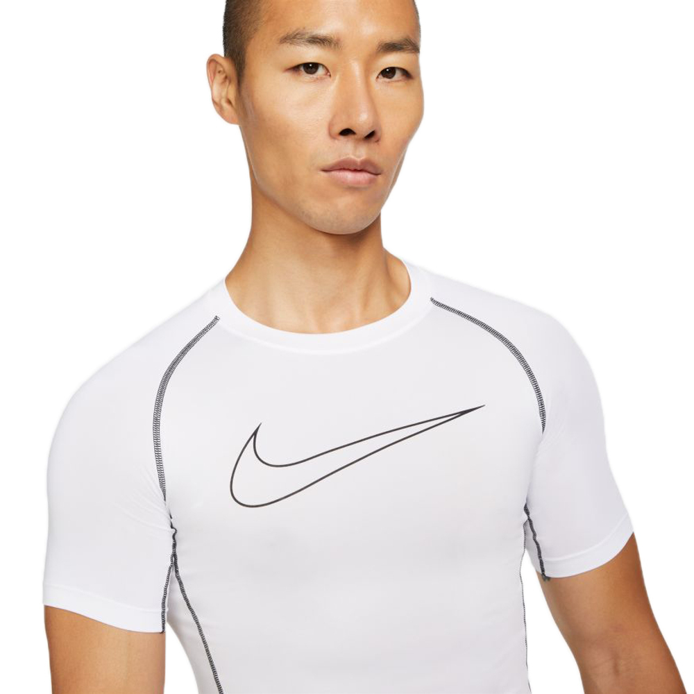 Термобелье Nike Pro Dri-Fit Tight Top SS M - white/black/black