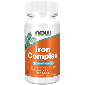 Now Foods Iron Complex 100 tablets, Железо