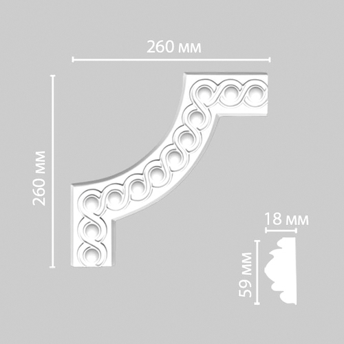 Угол Decomaster 98520-2 260х260х18мм