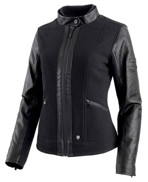 Куртка Wool Blend Leather Accent Casual Jacket Harley-Davidson