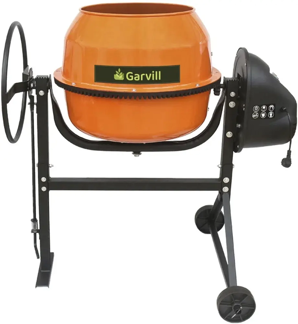 Бетономешалка Garvill БСЭ-120, электрическая, чугунная