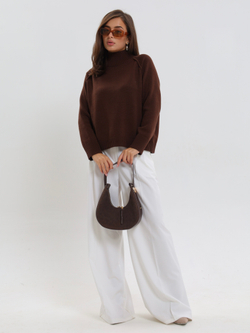 Вязаный свитер без разрезов