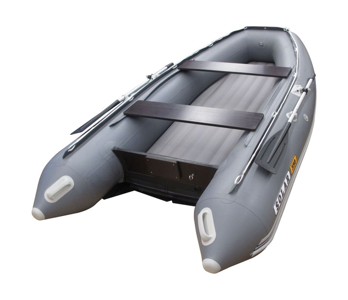 Надувная лодка ПВХ, SOLAR-350 К (Максима), серый