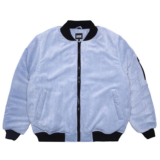 Куртка HOOK Бомбер «Вельвет» утеплитель 150 голубой